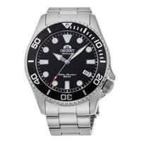 men's automatic mechanical waterproof swimming luminous calendar watch steel belt black plate mechanical men RA-AC0K01B10B