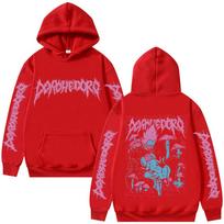 Anime Dorohedoro En Noi Nikaido Kaiman Spausdintas Hoodie Vyrams Moterims Laisvalaikio Gotikinis Džemperis Unisex Animacinis Prekės Dydelis Streetwear S raudona