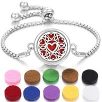 Nauja aromaterapijos eterinių aliejų difuzoriaus apyrankė nerūdijančio plieno cinko lydinio medaliono apyrankės aromato difuzoriaus kvepalų apyrankė 10-10pcs Pads