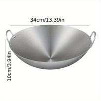 Nerūdijančio plieno wok keptuvė, 34 cm (13,39)