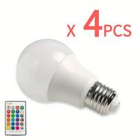 Išmanioji RGB LED lemputė su pulteliu, 4vnt