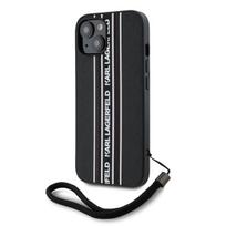 iPhone 15 dėklas rožinis su virvele Saffiano Karl Lagerfeld