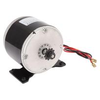 24V 300W Šepetėlinis variklis 2650 RPM Visiškai varinė apvija Aliuminio lydinio Šepetėlinis nuolatinės srovės variklis Elektriniam paspirtukui Elektriniam dviračiui