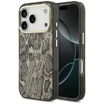 Guess Python rašto MagSafe dėklas iPhone 17 Pro - Rudas