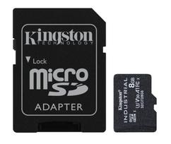 KINGSTON 8GB microSD memory card, Class 10, UHS-I, Industrial grade, without adapter