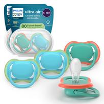 PHILIPS Avent Ultra air soothers, 6–18 months, 2 pack, light beige/light green (SCF087/16)
