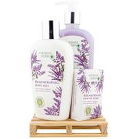 Bohemia Gifts Lavender SPA Set kosmetikos dovanų rinkinys (skystas muilas, 300 ml + kūno pienelis, 250 ml + muilas, 100 g)