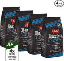 "Melitta Barista Espresso", visos kavos pupelės, 4 x 1000 g (4000 g) - stipri ir aštri espreso kava