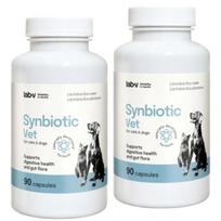 LAB-V Synbiotic Vet - virškinamojo trakto sveikata ir žarnyno mikroflora šunims ir katėms 2x90 kapsulių