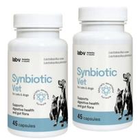 LAB-V Synbiotic Vet - virškinamojo trakto sveikata ir žarnyno mikroflora šunims ir katėms 2x45 kapsulės