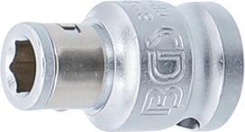 B8225 Kištukinis adapteris su fiksavimo rutuliuku | 10 mm (3/8") pavara | vidinis šešiakampis 6,3 mm