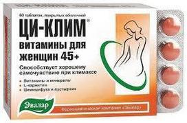 CI-KLIM 45+ vitaminai moterims menopauzės laikotarpiu, 60 tablečių