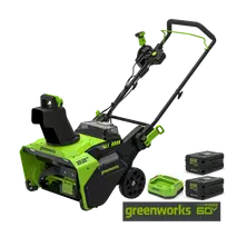 Akumuliatorinis sniego valytuvas Greenworks gd60stk4X, 60V (2X4Ah akum. + krov.)