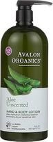 "Avalon Organics" rankų ir kūno losjonas "Aloe Unscented" - 32 fl oz