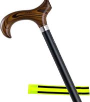 "Gastrock" Reguliuojamo aukščio aliumininė vaikščiojimo lazda Tvirta Derby rankena, pagaminta iš kietmedžio Lengva Maksimali apkrova 110 kg + Olanmarp Velcro dirželis su juostelėmis