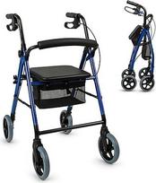 "Mobiclinic" vaikštynė su ratukais pagyvenusiems žmonėms | Modelis "Hércules" | 4 ratų vaikštynė su stabdžiais | Krepšelis | Ergonomiški stabdžiai ir paminkštinta nugara | Naujoviškas ir modernus dizainas | Maksimalus naudotojo svoris 100 kg