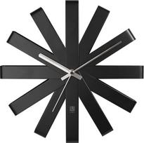 "Umbra" sieninis laikrodis "Ribbon" juodas, metalinis 30,5 x 30,5 x 5,7 cm