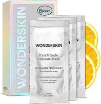 "Wonderskin" 8 minučių kaukė, drėkinanti ir senėjimą stabdanti veido kaukė su vitaminu C ir niacinamidu, drėkinančios veido kaukės, 8 vnt.