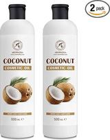 Kokosų kosmetinio aliejaus rinkinys, kokosų aliejaus rinkinys 2 x 500 ml, Coconut Nucifera, kokosų aliejus, kūno aliejus, veido, plaukų, kūno priežiūra, egzotinis kokosų aromatas, kosmetinis aliejus, kokosų aliejus