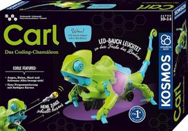 Kosmos 621391 Carl - kodavimo chameleonas, robotas chameleonas su spalvų keitimo efektu, kodavimas vaikams, eksperimentų dėžutė nuo 10 metų
