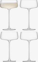 LSA International Metropolitan šampano taurė 300 ml, skaidri, 4 pakuotės, kurias galima plauti indaplovėje MW06 Clear