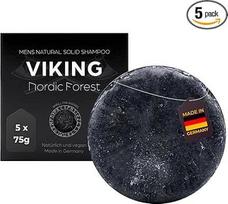 MEDUNA kietasis plaukų šampūnas "Viking Nordic Forest" - pušų kvapas - plaukų muilas su ekologišku kokosų aliejumi ir taukmedžio sviestu - natūrali plaukų priežiūros kosmetika - šampūnas be silikono - priežiūros šampūnas visiems
