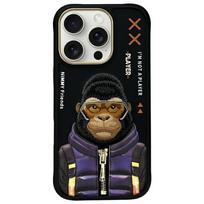 Nimmy Cool&Cute 2.0 Beždžionės dėklas iPhone 16 Pro - Juodas