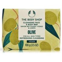 The Body Shop Olive Cleansing Face & Body Bar gaivinantis valomasis veido ir kūno muilas - 100 g.
