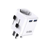 Kelioninis Maitinimo Adapteris Uk Us Aus Asia Eu Usb-a - Baltas