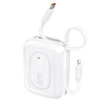 "powerbank K32" 10000 Mah Su Integruotu Usb-c "iphone Lightning" Laidu 22,5 W - Baltas