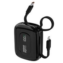 "powerbank K32" 10000 Mah Su Integruotu Usb-c "iphone Lightning" Laidu 22,5 W - Juodas