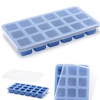 Silikoninis Ledo Kubelių Padėklas Su Dangteliu 18 X Mini Ice Cakes