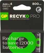 Gp Batteries GP - ReCyko Professional NiMH AAA Rechargeable Batteries, 85AAAHCB-2WB4, 4-Pack
