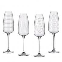 Crystalite Taurės šampanui ANSER DIARYT (4 vnt.,290 ml)