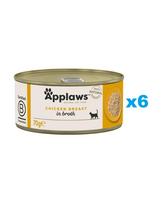 APPLAWS Cat Adult Chicken Breast vištienos krūtinėlė 6x70 g