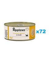 APPLAWS Cat Adult Chicken Breast in Broth vištienos krūtinėlė sultinyje 72x70 g