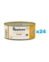 APPLAWS Cat Adult Chicken Breast in Broth vištienos krūtinėlė sultinyje 24x70 g