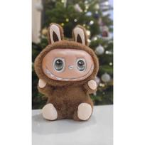 Didelis, labai mielas pliušinis Labubu monsters žaislas - rudas 32 cm