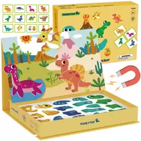 TOOKY TOY Magnetinė dėlionė Montessori edukacinė dėžutė Dinozaurai 68 el.