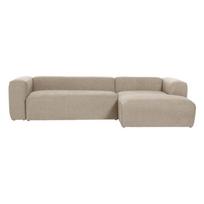 Kampinė sofa smėlio spalvos (su dešiniuoju kampu) Blok – Kave Home