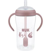 NUK Perfect Match Bear butelis su šiaudeliu 8m+ 260 ml