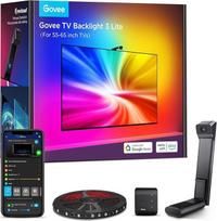 "Govee TV Backlight 3 Lite" su "Žuvies akies" korekcijos funkcija, sinchronizavimas 55-65 colių televizoriams, 3,6 m ilgio RGBICW "WiFi" televizoriaus LED juosta su kamera, 4 spalvos viename lempos rutuliuke, valdymas balsu ir programėlėmis