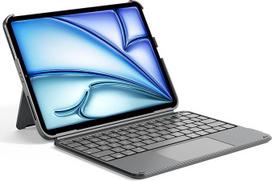 "Inateck" dėklas su klaviatūra, itin lengva klaviatūra "iPad 10/11 Generation A16 2025" 11 colių, "iPad Air" 11 colių M3/M2 (2025/2024), "Air 5/4", "Pro 11 4/3/2/1", nuimamas, su jutikliniu kilimėliu, QWERTZ, AceTouch KB04122