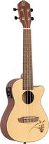"Ortega Guitars" koncertinė akustinė ukulelė - "Bonfire" serija - išpjauta - eglė, sapele, natūrali (RU5CE)