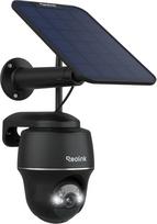 "Reolink" 5 MP saulės stebėjimo kameros baterija, 355°/140° kampu pasukama "WiFi" lauko belaidė 2,4/5GHz "WiFi" kamera, spalvotas naktinis matymas, žmonių / automobilių / gyvūnų aptikimas, autonominė, "Argus PT" (juoda) + saulės baterija