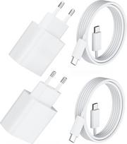 2 pakuotės 20W USB C greitasis įkroviklis PD 3.0 "iPhone" ir "iPad" + 2 m USB-C greitojo įkrovimo kabelis - mobiliojo telefono įkroviklis ir įkrovimo laidas 16 15/16 15 Pro/16 15 Pro Max/16 15 Plus, adapterio kištukas iPad Pro/Air/Mini