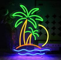 Atogrąžų palmės medis Neon ženklas Kokosų medis LED Neon ženklas Sienų paplūdimys Banglentės Neon ženklas USB LED ženklas Alaus baras Miegamasis Kavinė Klubas Verslas Namų Pub Šalis dekoracijos