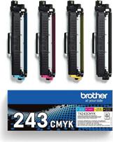 Brother TN-243CMYK originali tonerio kasetė atspausdina iki 1000 puslapių žydros, purpurinės, geltonos ir juodos spalvų