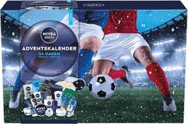 NIVEA Vyrų advento kalendorius 2025 - Pilnas atgalinio skaičiavimo kalendorius - Dovana su 24 produktais - Kalėdų senelio ir Kalėdų dovanos