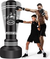NZQXXJXZ Stovintis smūgis maišas suaugusiems, 175 cm sunkus smūgis maišas, vyrai stovintis smūgis maišas, pripučiamas kikbokso maišas, vaikai reakcijos mokymui, MMA, Muay, Thai, fitnesas, Taekwondo